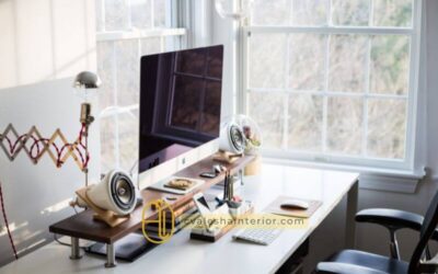Desain meja kantor dengan charger nirkabel built-in: praktis & modern. Temukan ide dan tips dari Alesha Interior